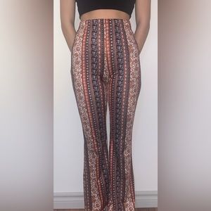 Floral print flare leg pants, size XS, Shein